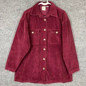 BOUNDARY WATERS WOMEN OVER SIZED M CORDUROY‎ BUTTON DOWN JACKET